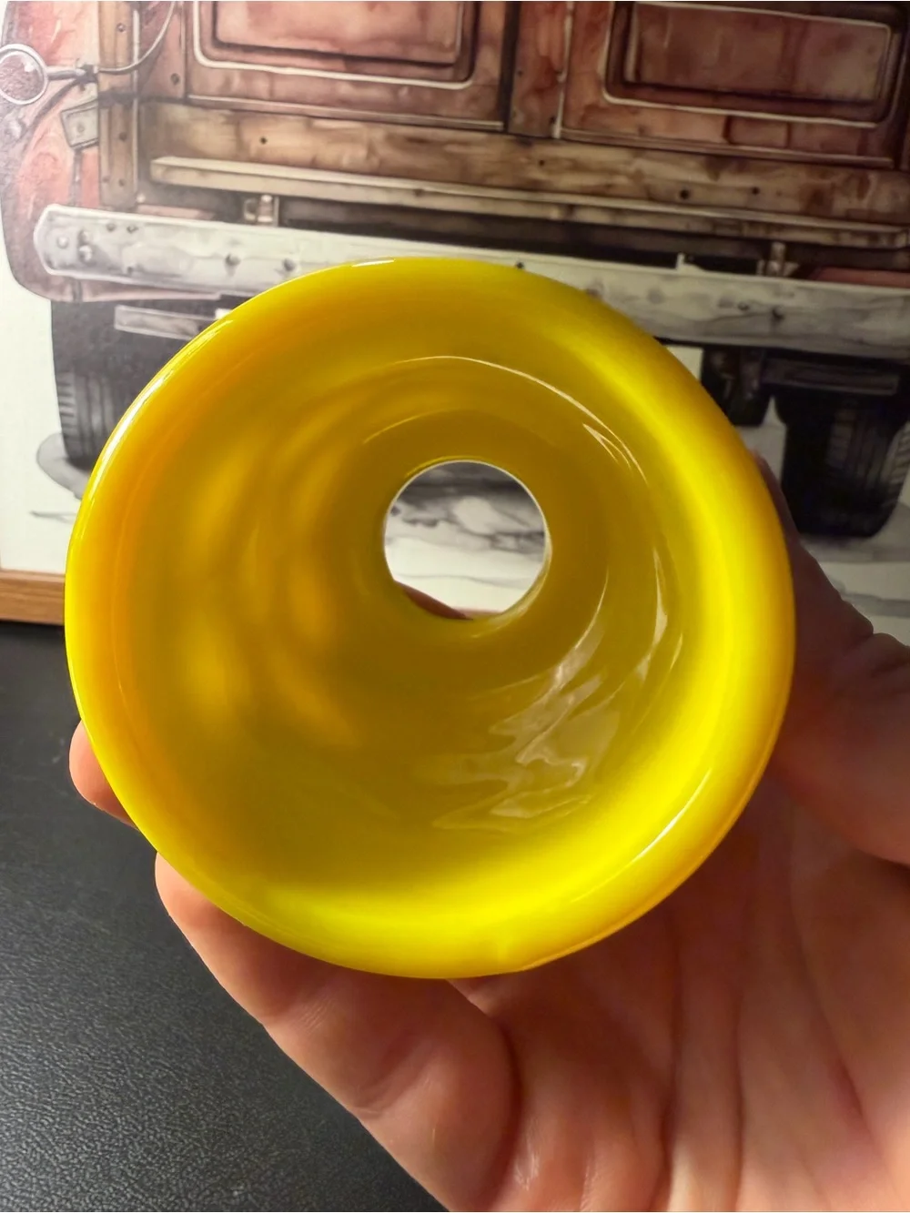 Modern Yellow mosser glass fairy lamp